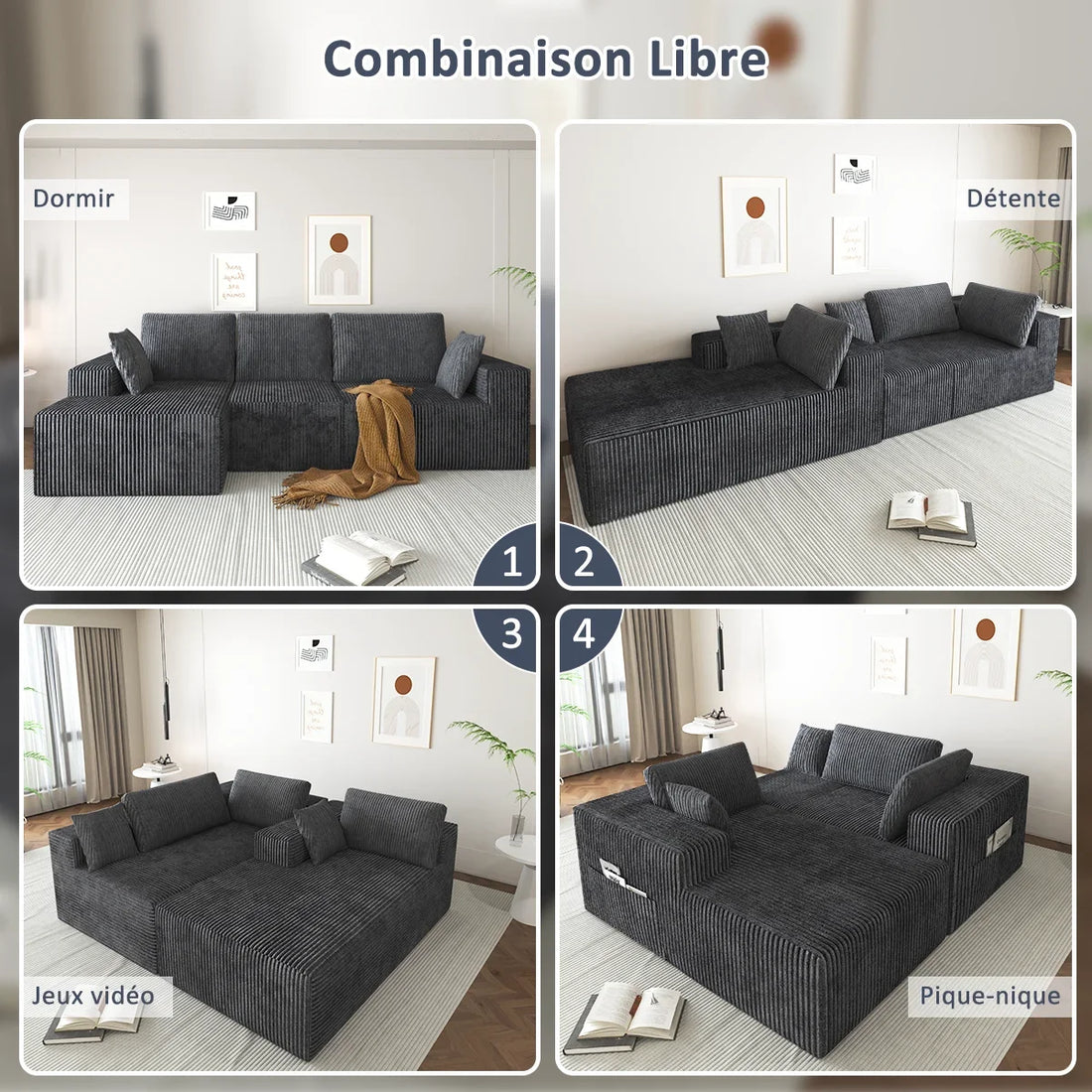 Différentes configurations possibles de Le Cocon