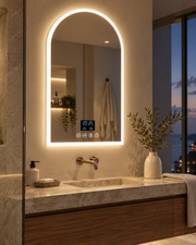 L’Onde — Miroir de salle de bain LED Bluetooth 60 × 90 cm