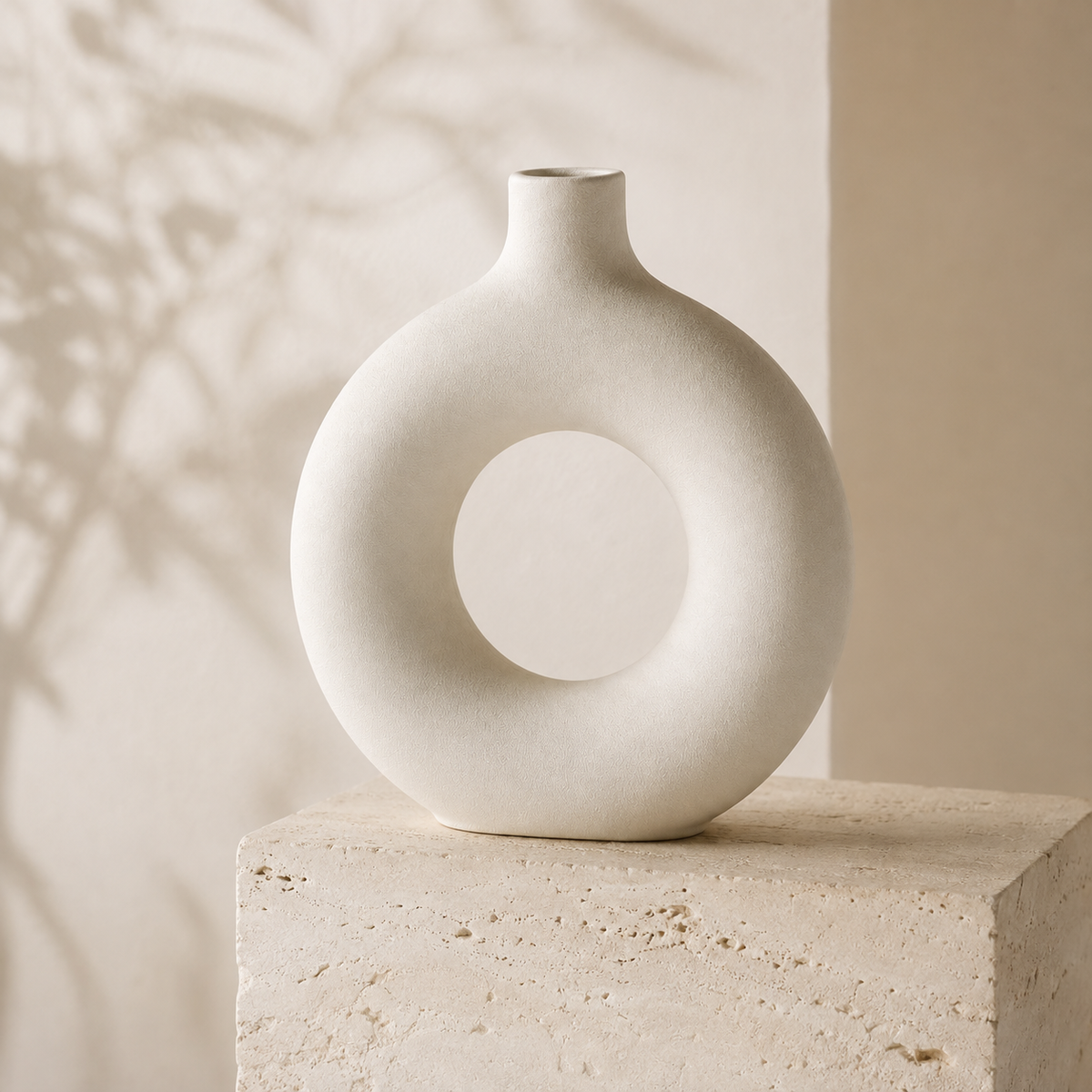 L'Anneau — Vase donut en céramique mate