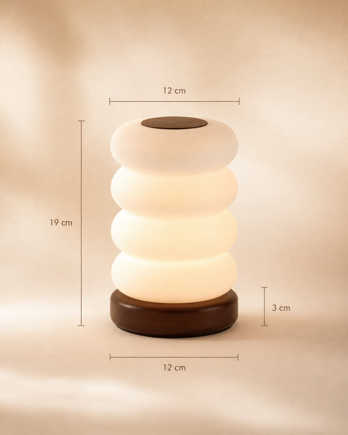 La Dune — Lampe à anneaux empilés, sans fil