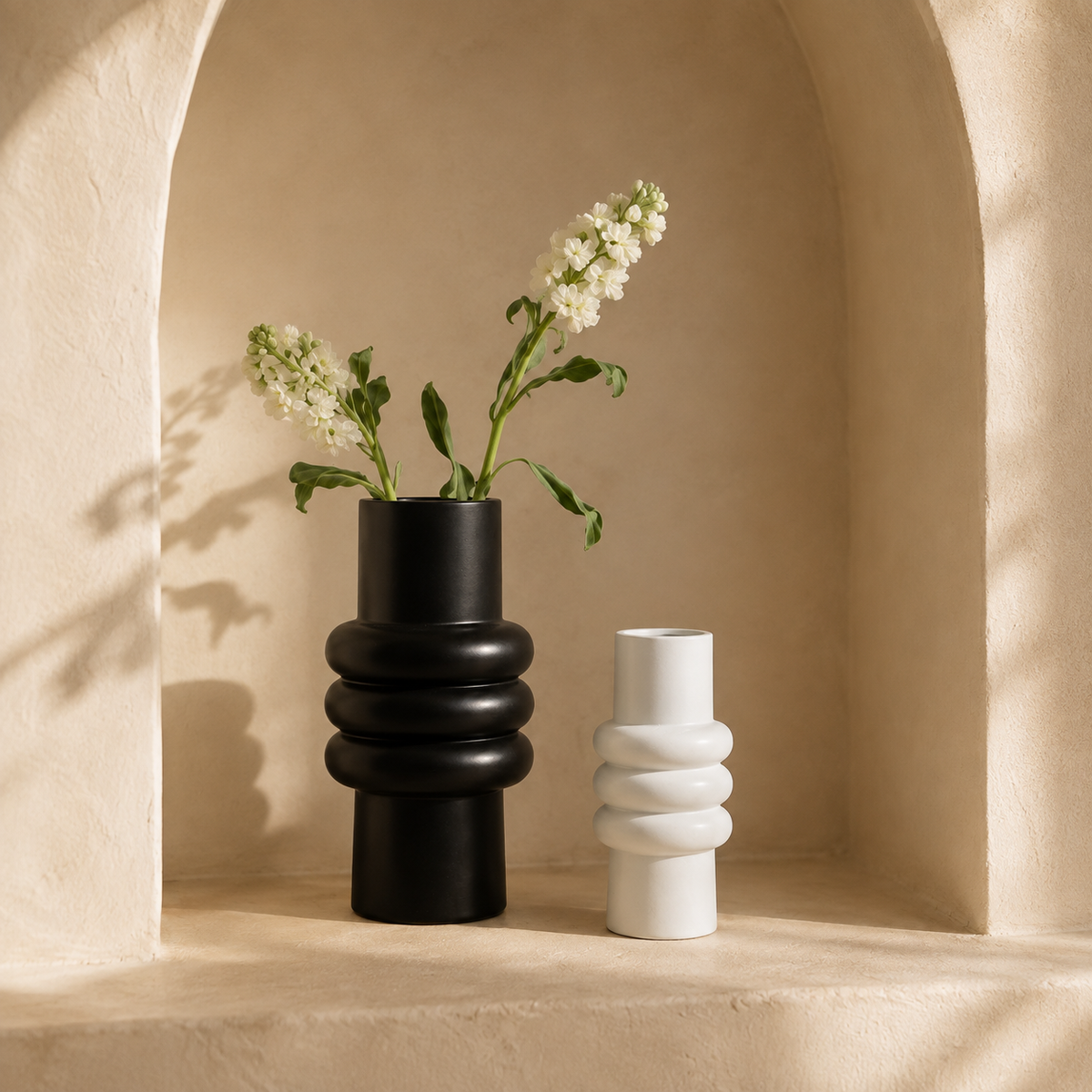 Le Bouclé — Vase céramique côtelé