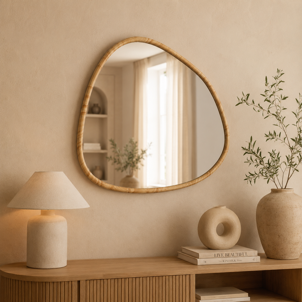 Le Reflet — Miroir organique en bois